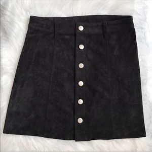 Black suede skirt